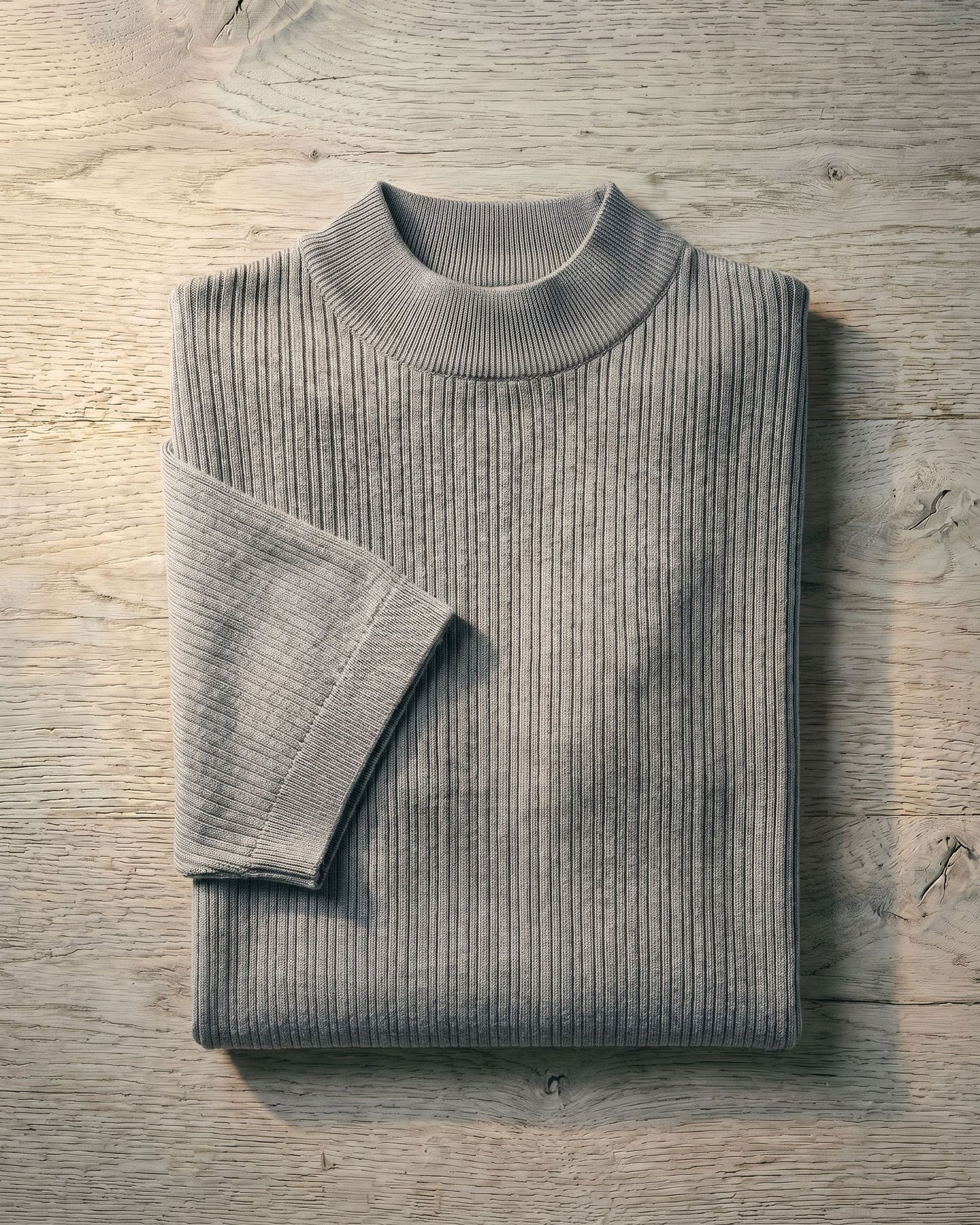 Antonio Ribbed Mock Neck Knit